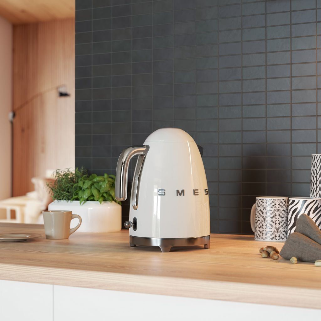 Elektrisk vattenkokare KLF03WHEU 1,7 l, vit, Smeg