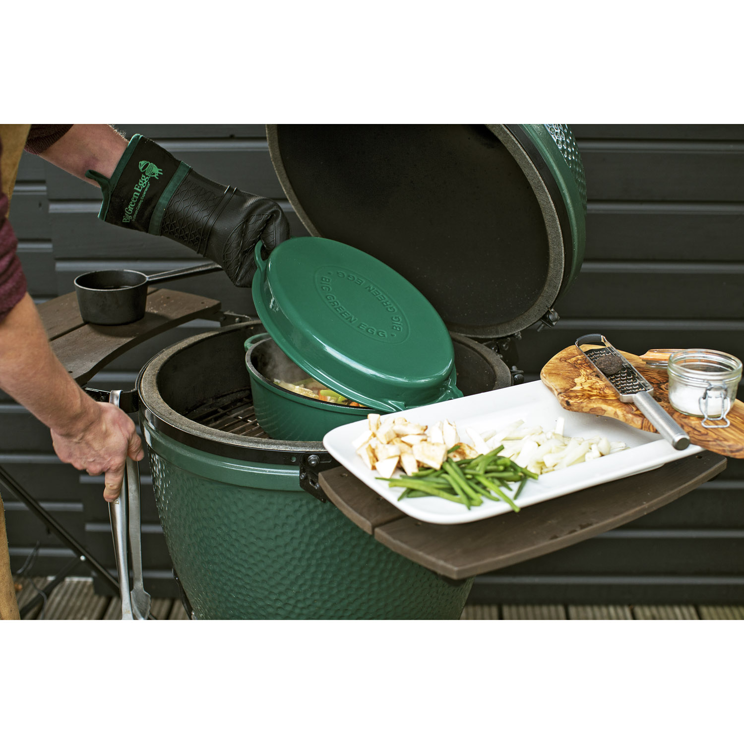 Stekpanna för grill, gjutjärn, Big Green Egg