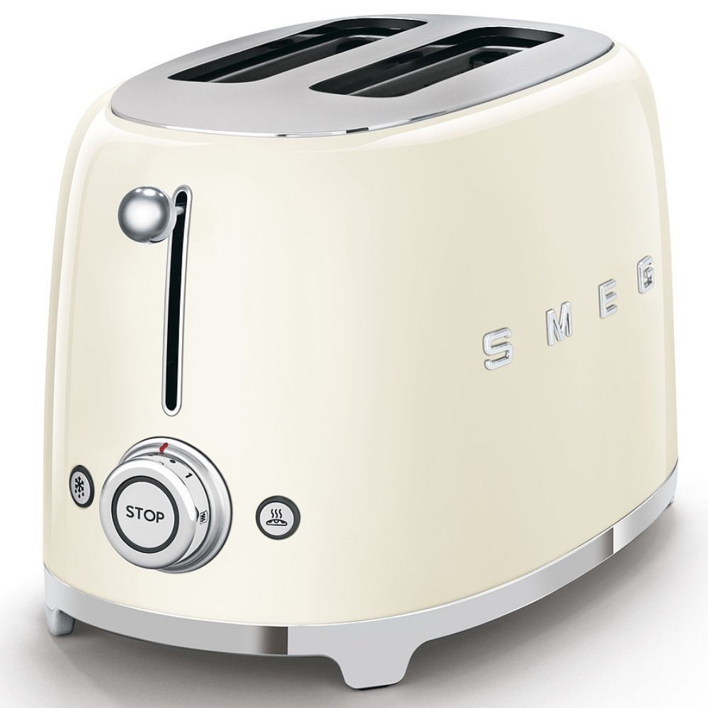 Brödrost TSF01CREU, 2 skivor, gräddfärgad, Smeg