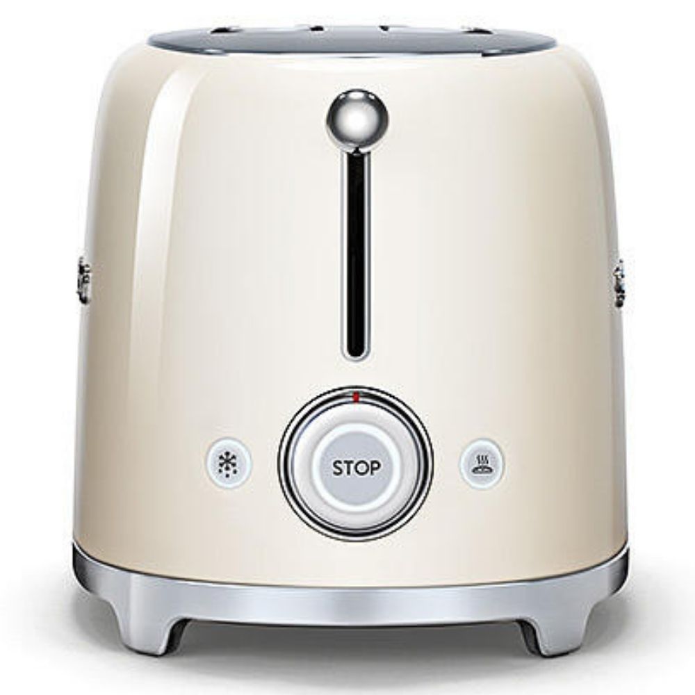 Brödrost TSF01CREU, 2 skivor, gräddfärgad, Smeg
