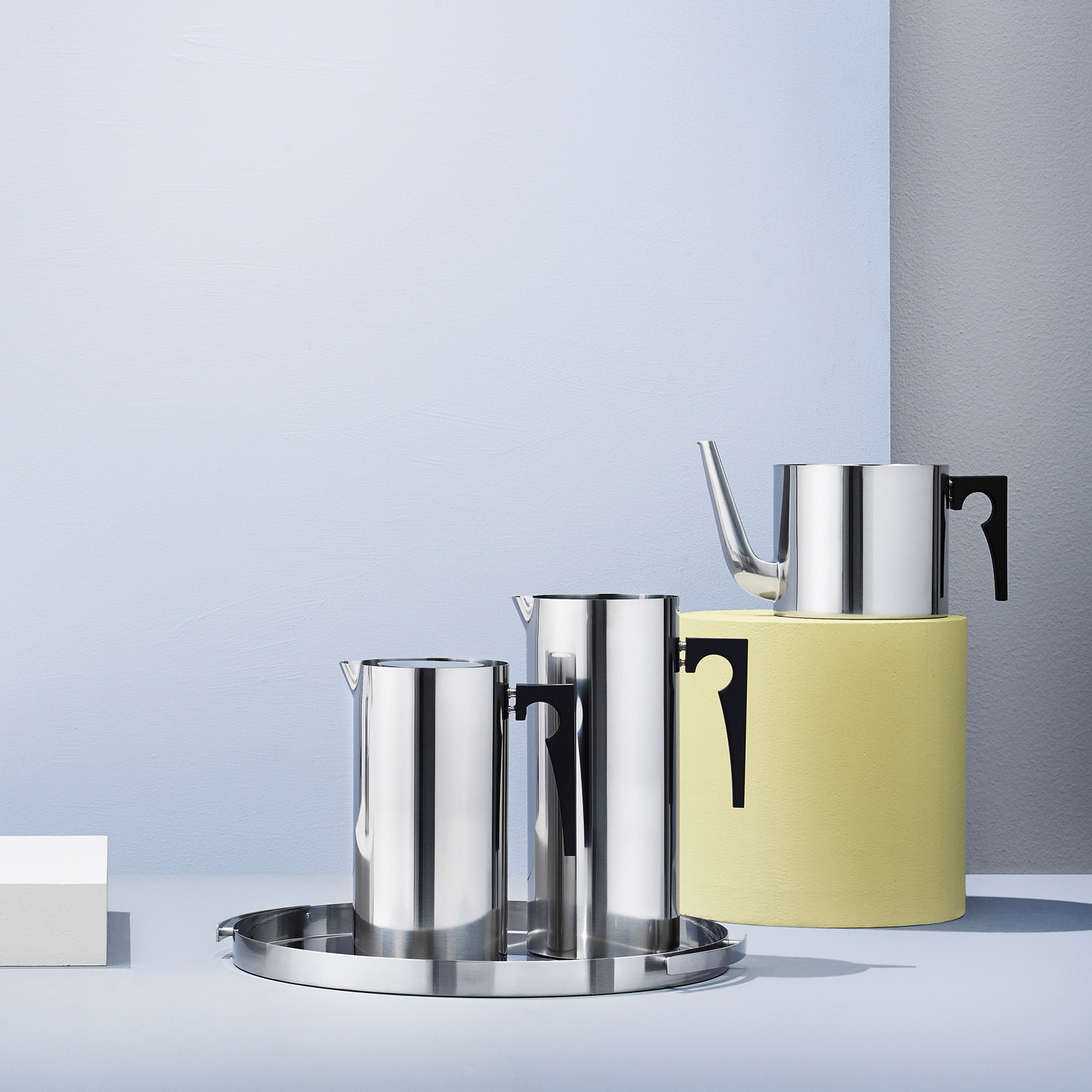 Presskanna ARNE JACOBSEN 1 l, silver, rostfritt stål, Stelton