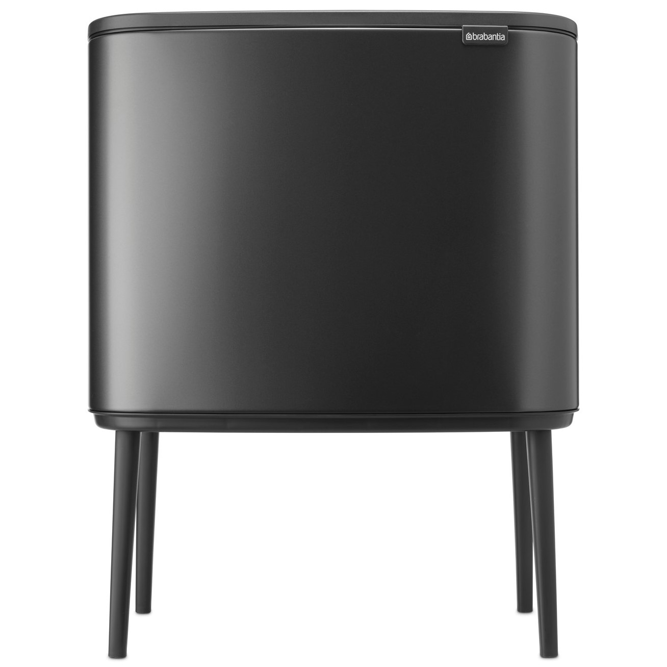 Soptunna med trycklock BO TOUCH BIN 11 + 23 l, konfidensgrå, stål, Brabantia