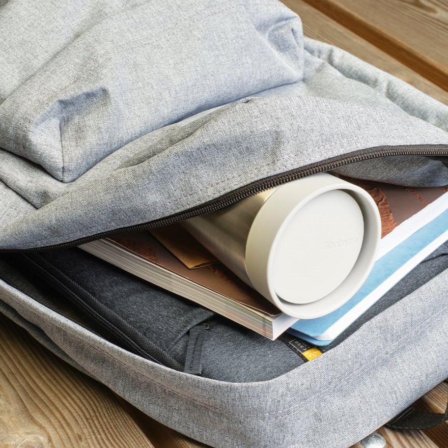 Termosmugg MAKE & TAKE 200 ml, ljusgrå, stål, Brabantia