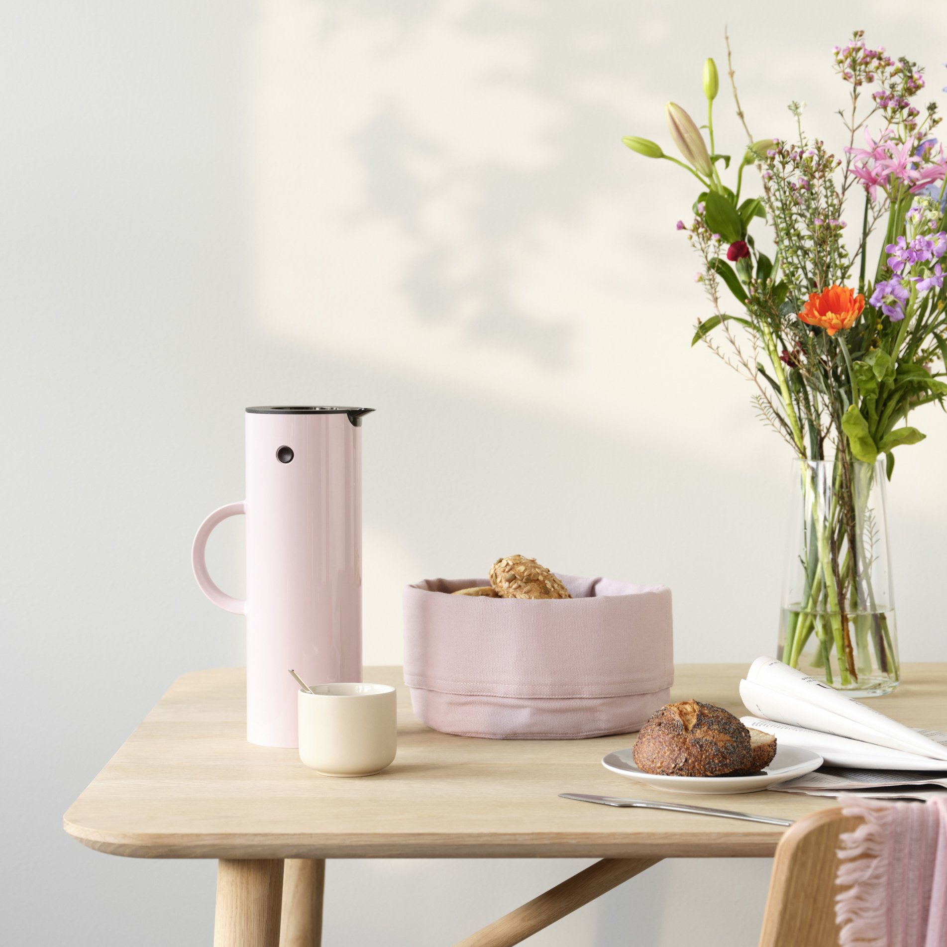 Brödkorg 23 cm, lavendel, bomull, Stelton