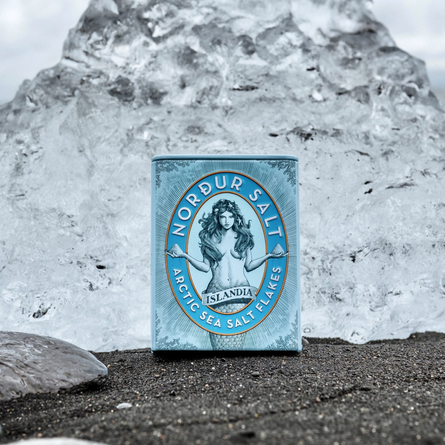Arktiskt salt 250 g, flingor, plåtburk, Nordur Salt