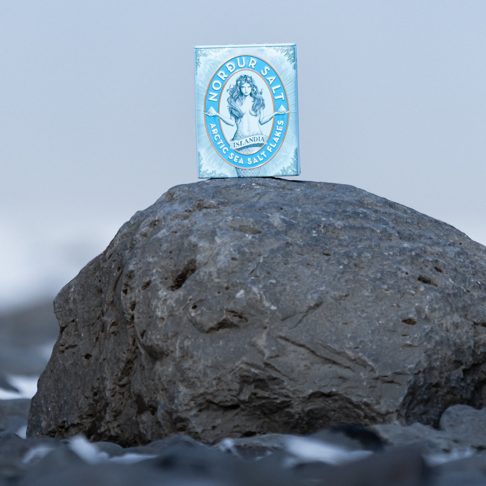 Arktiskt salt 250 g, flingor, plåtburk, Nordur Salt