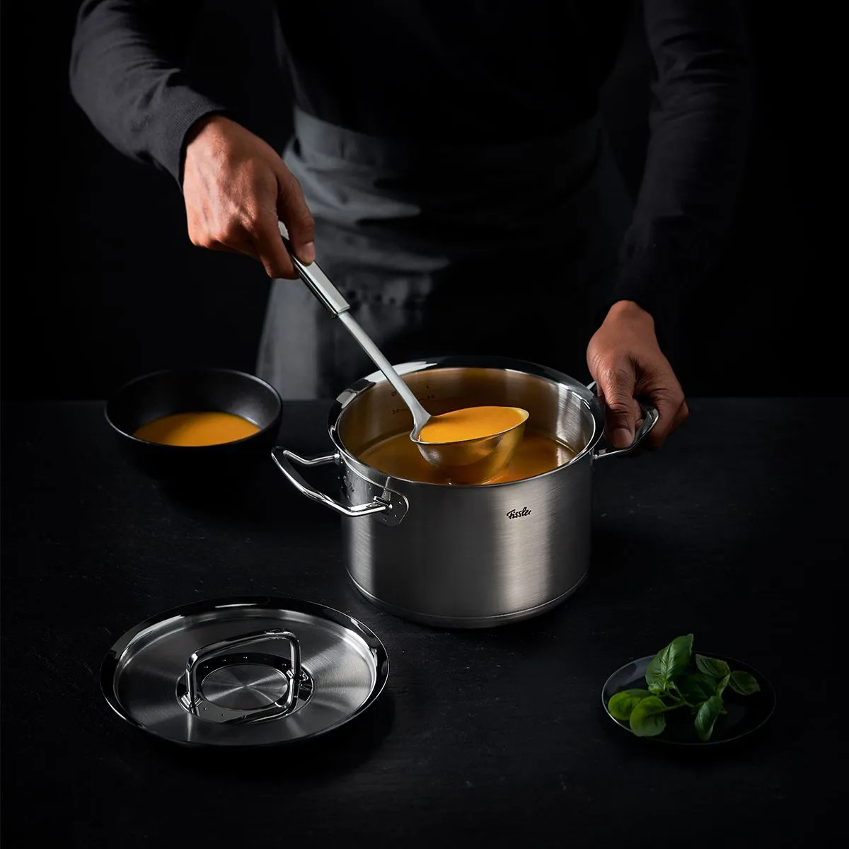 Soppslev ORIGINAL PROFI 37 cm, silver, rostfritt stål, Fissler