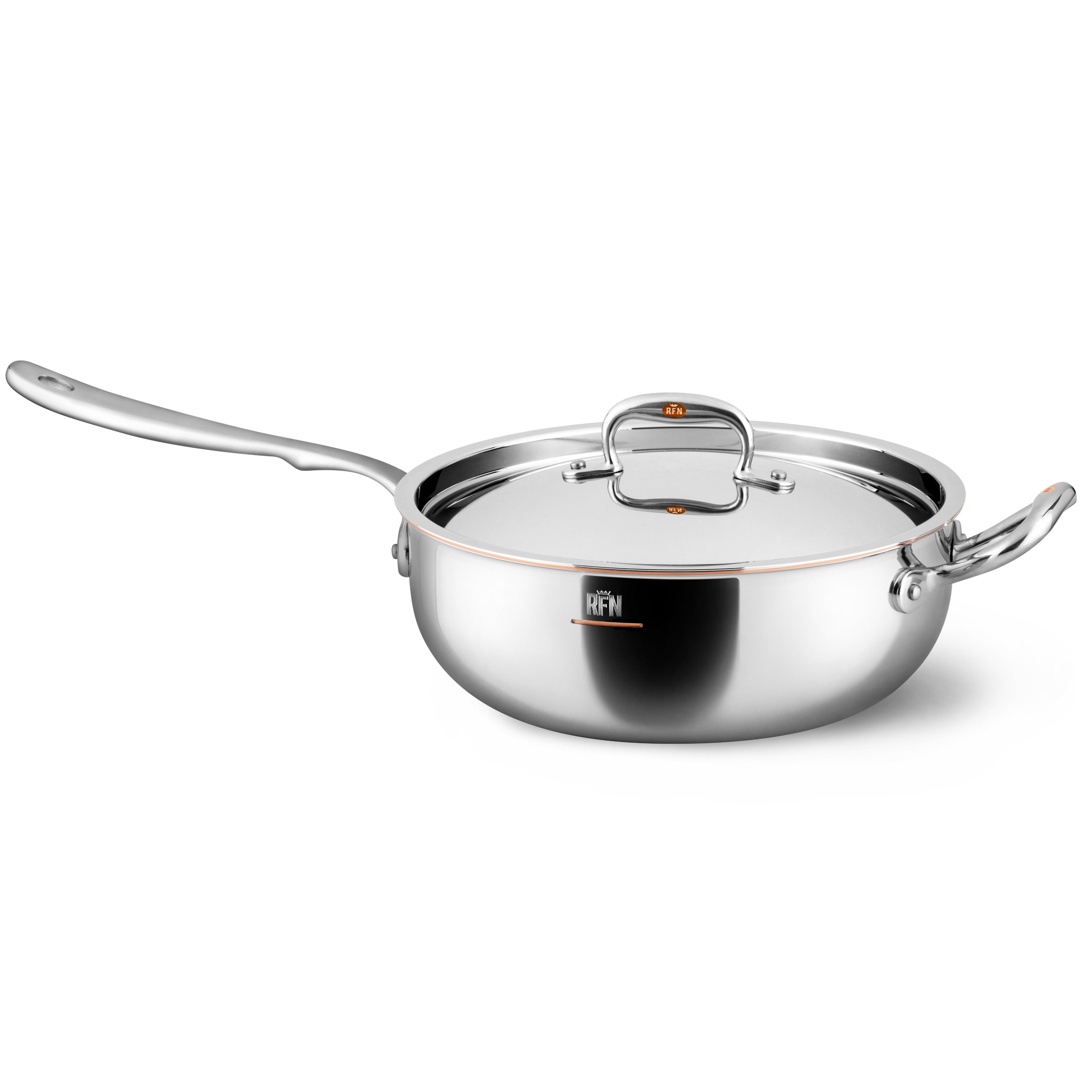 Sautepanna CON CUORE 24 cm, silver, koppar, Ruffoni