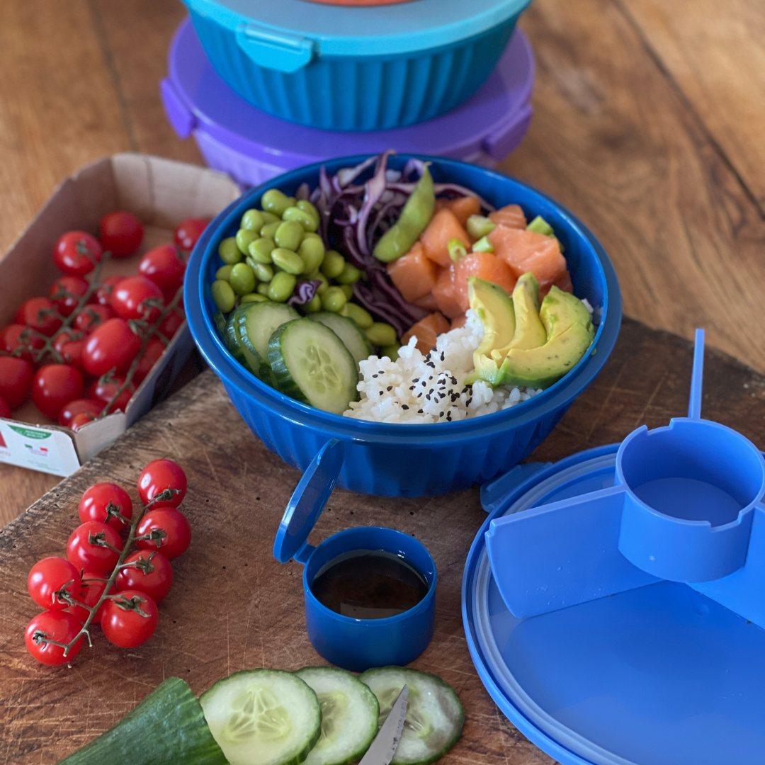 Lunchlåda POKE BOWL 1,06 l, mörkblå, plast, Yumbox