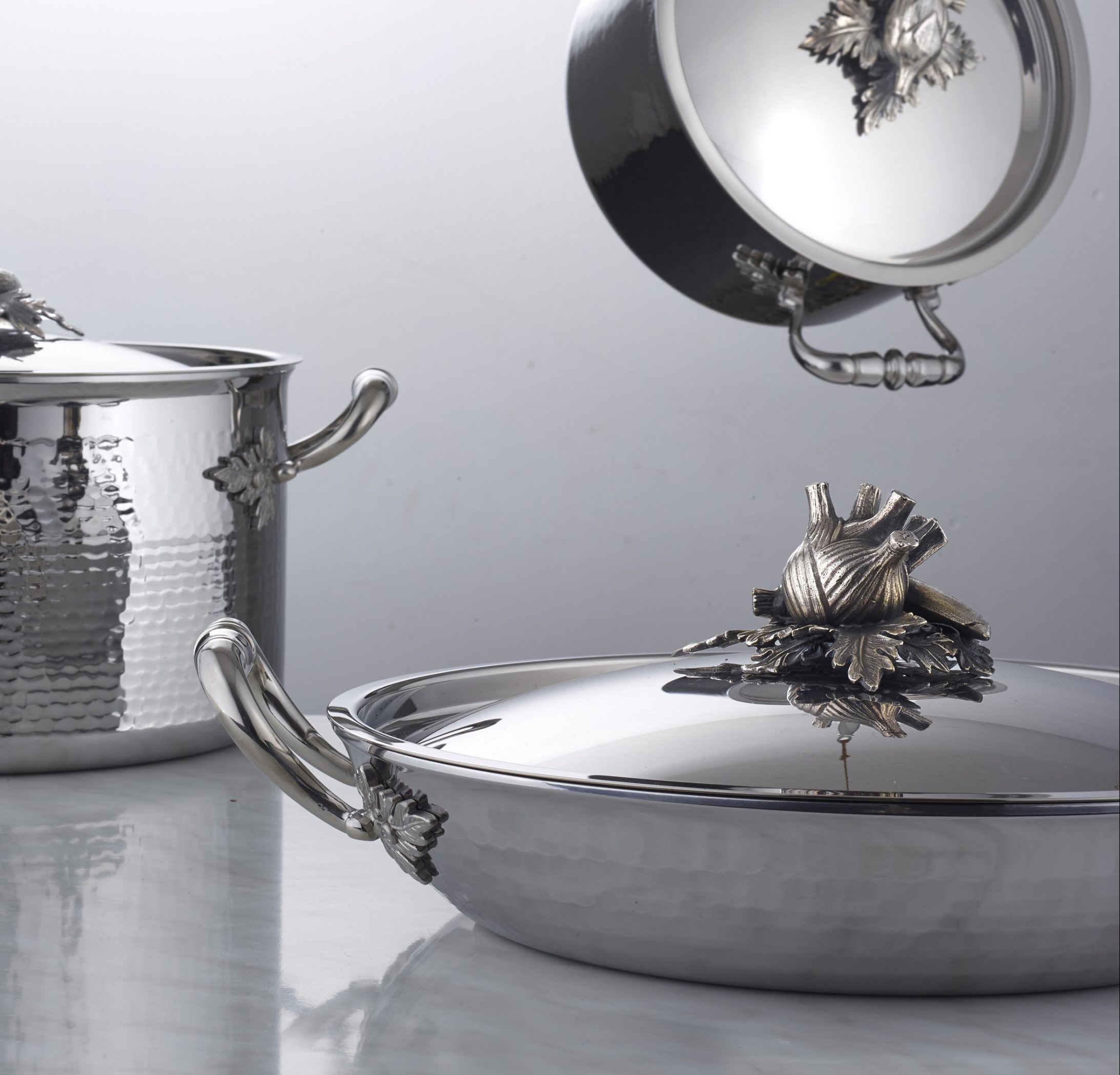 Serveringspanna OPUS PRIMA 30 cm, silver, rostfritt stål, Ruffoni