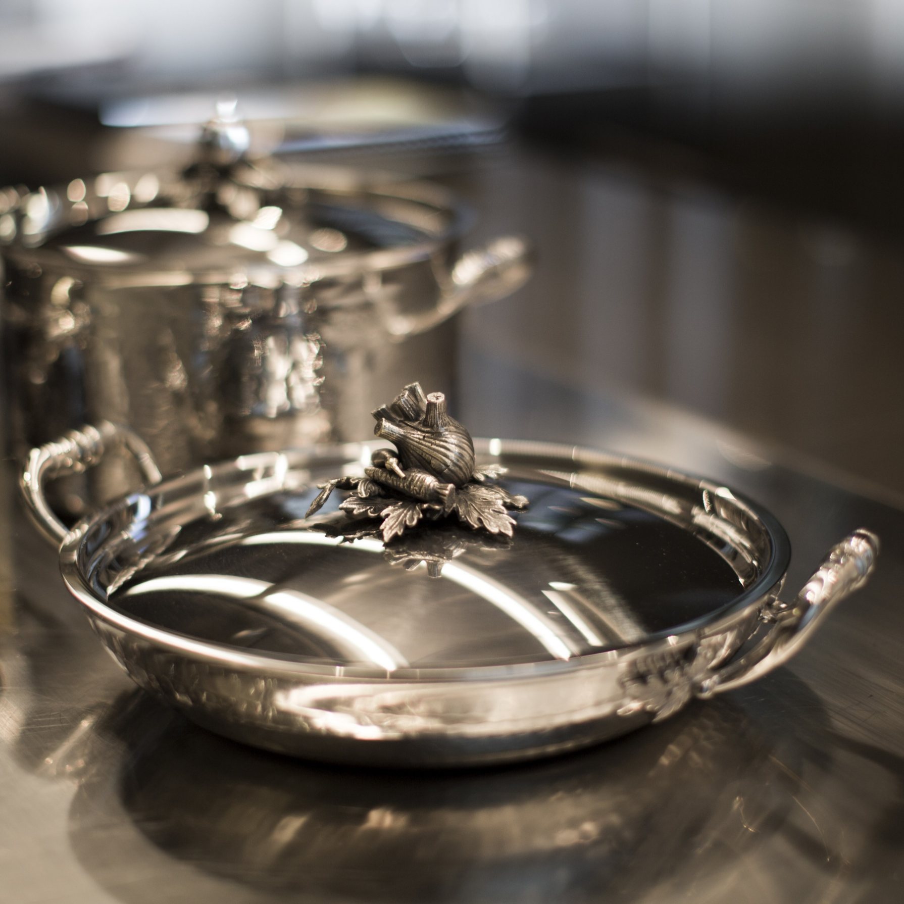 Serveringspanna OPUS PRIMA 30 cm, silver, rostfritt stål, Ruffoni