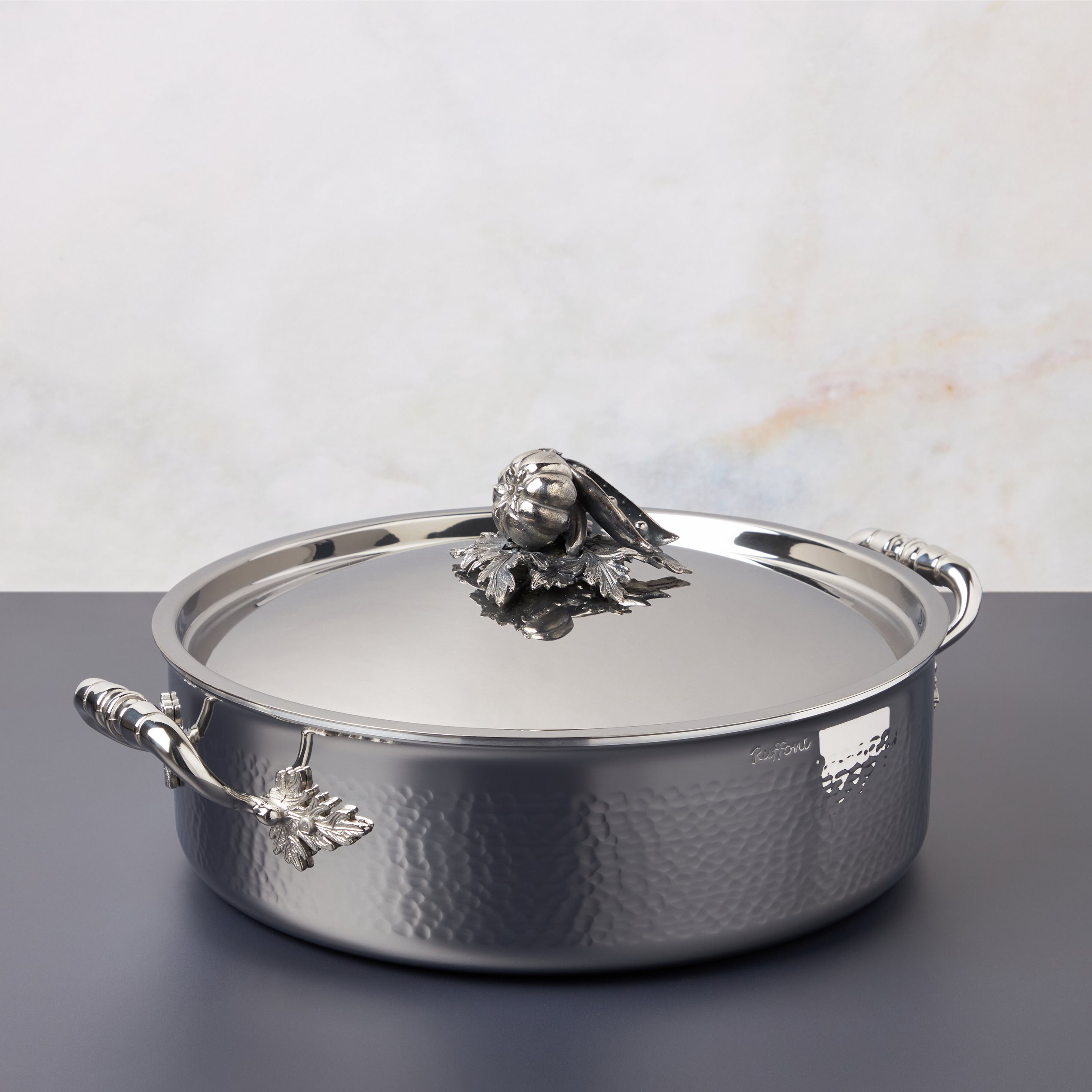 Låg gryta OPUS PRIMA 30 cm, silver, rostfritt stål, Ruffoni