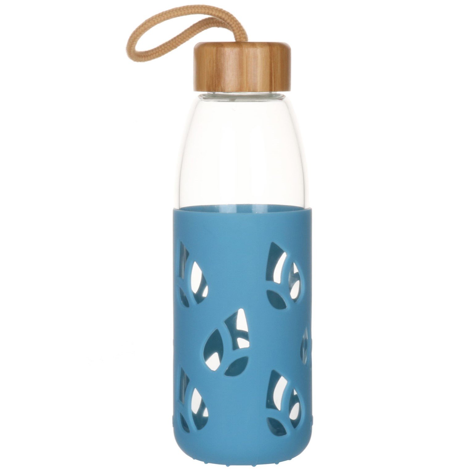 Vattenflaska PKV-001 550 ml, blå, glas, Pebbly