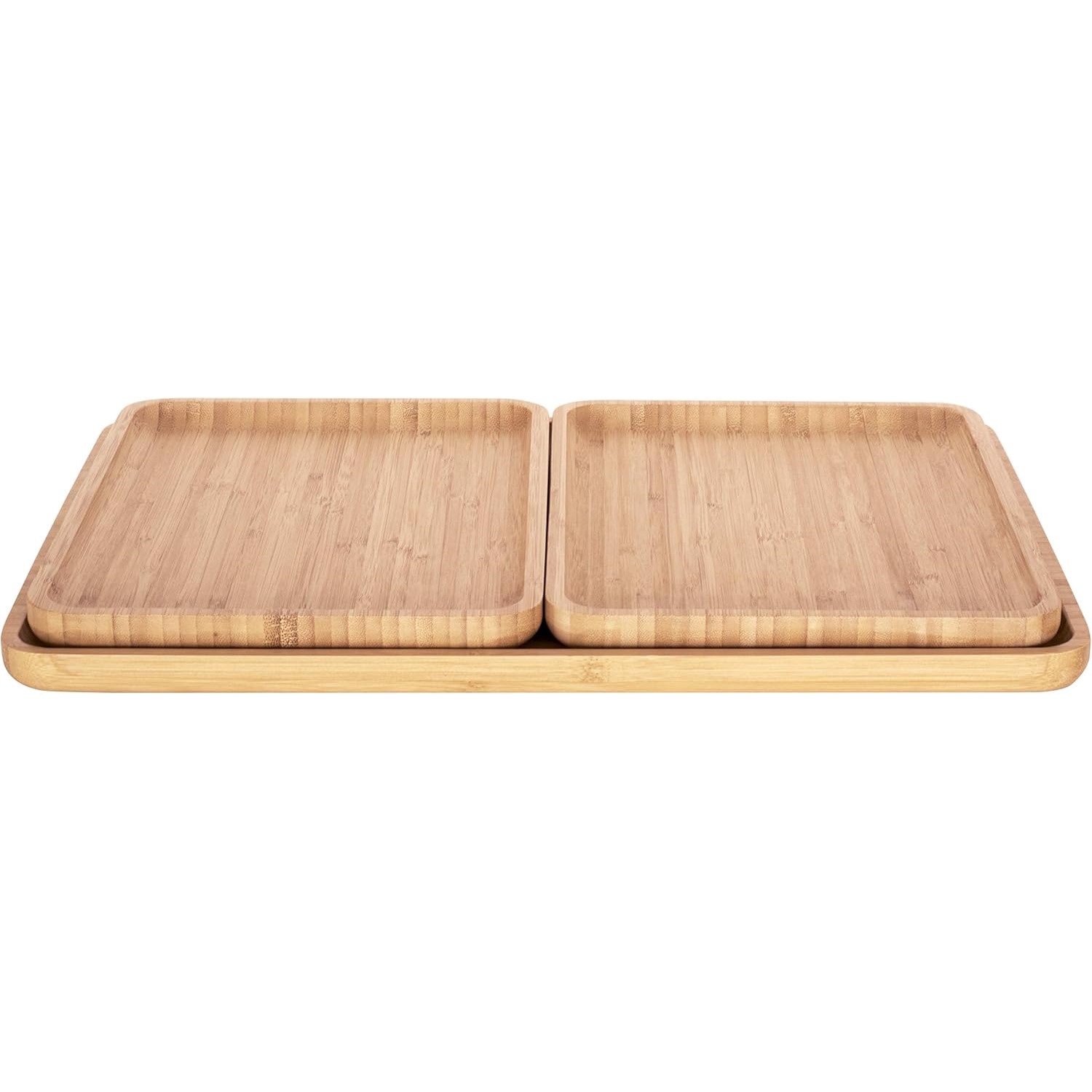 Serveringsbricka NBA160 28 x 20 cm, brun, bambu, Pebbly