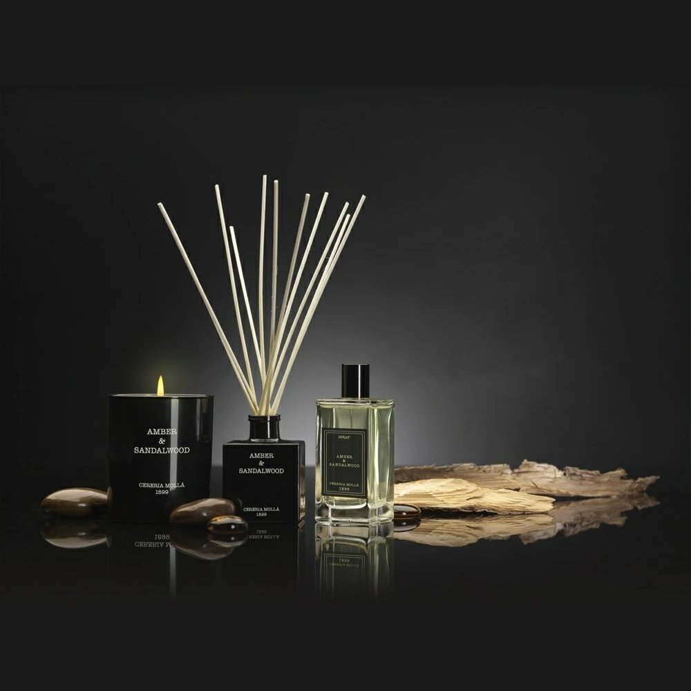 Doftpinnar för hem AMBER & SANDALWOOD 100 ml, Cereria Mollá