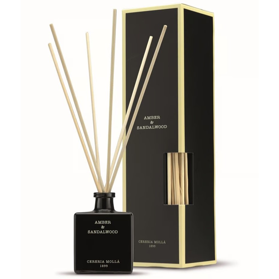 Doftpinnar för hem AMBER & SANDALWOOD 100 ml, Cereria Mollá