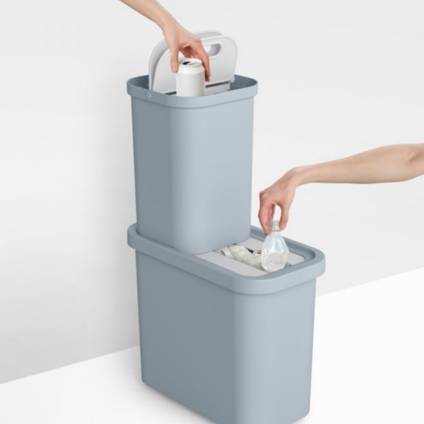Soptunna GORECYCLE 30112 46 l, för sorterat avfall, grå, Joseph Joseph
