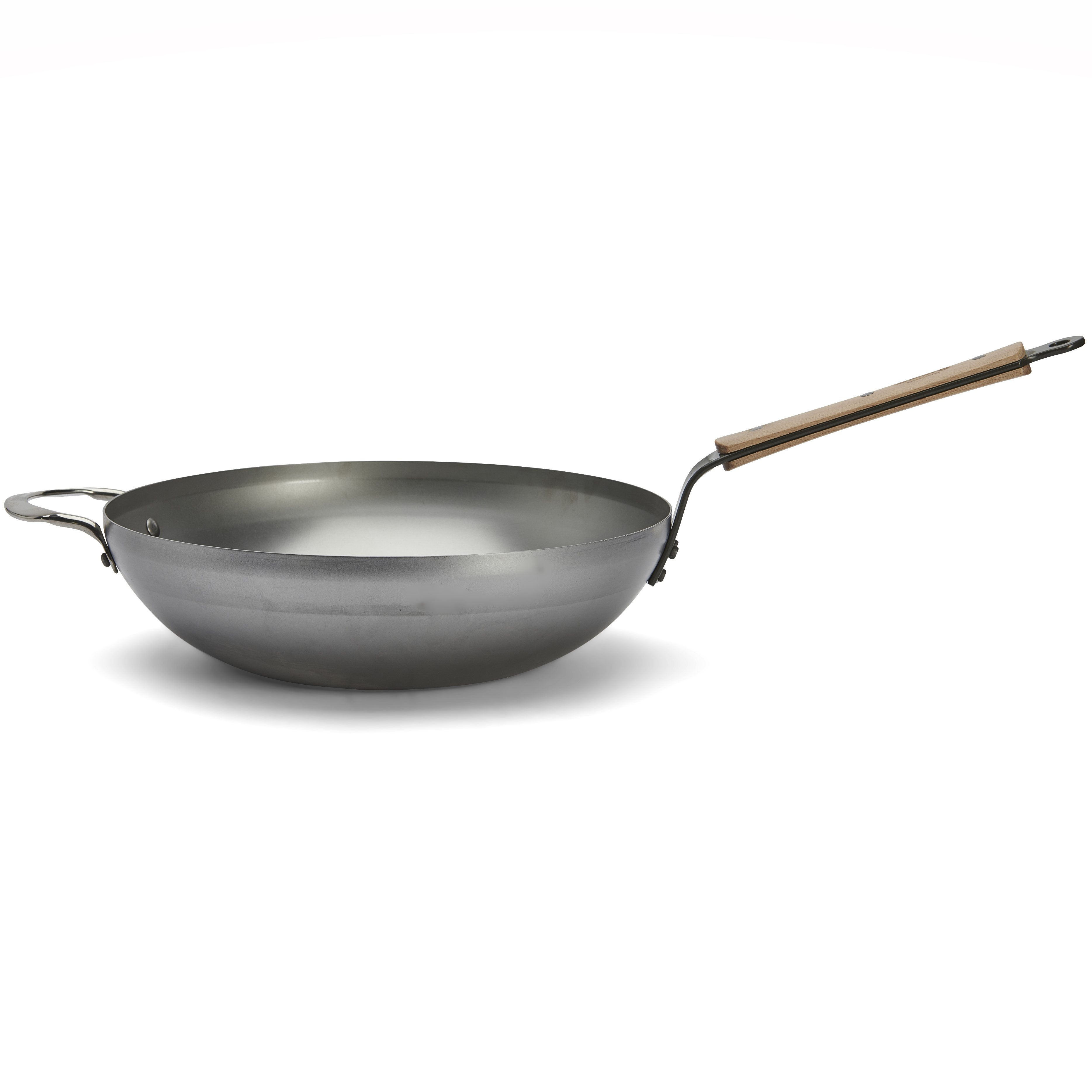 Wok MINERAL B BOIS 32 cm, silver, stål, de Buyer
