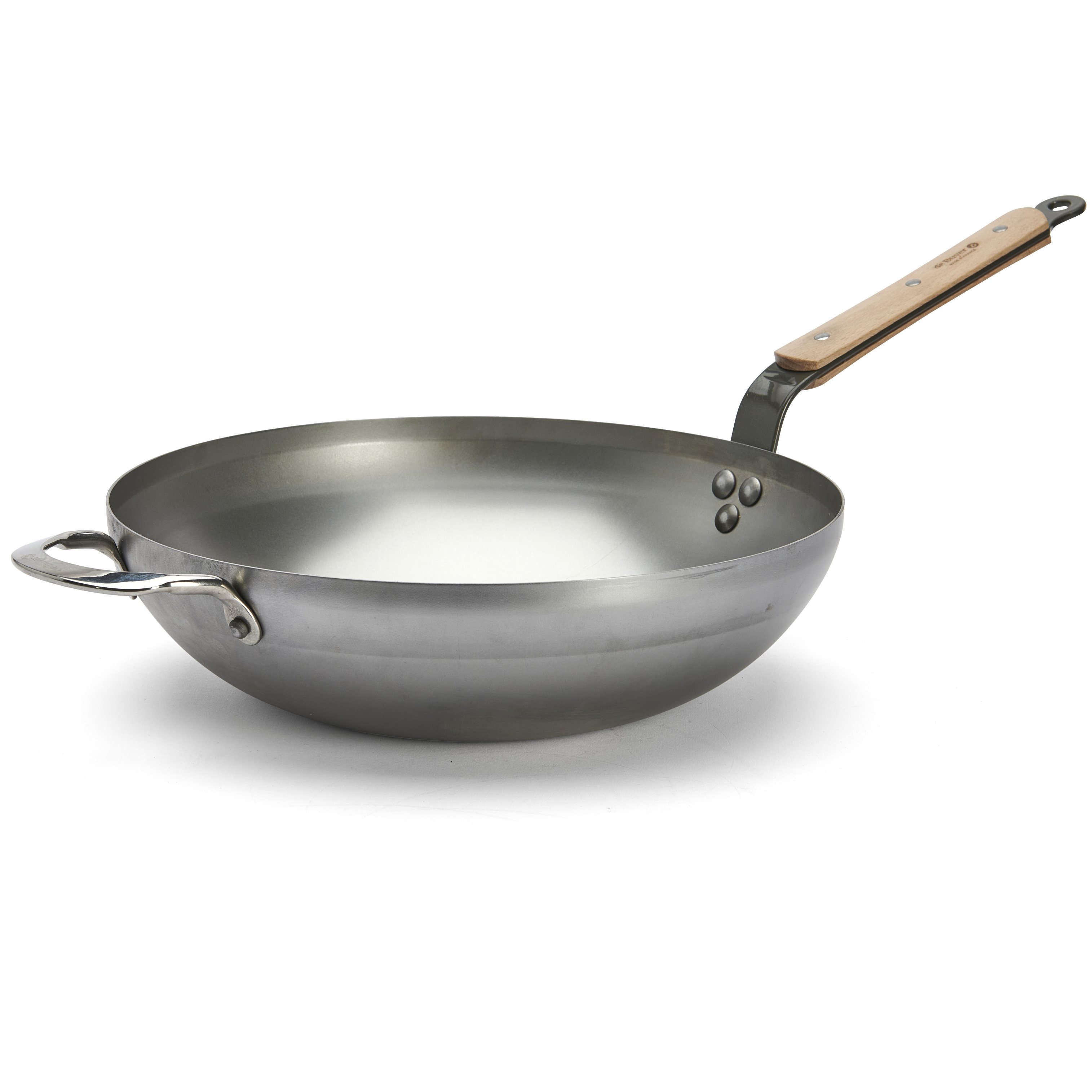 Wok MINERAL B BOIS 32 cm, silver, stål, de Buyer