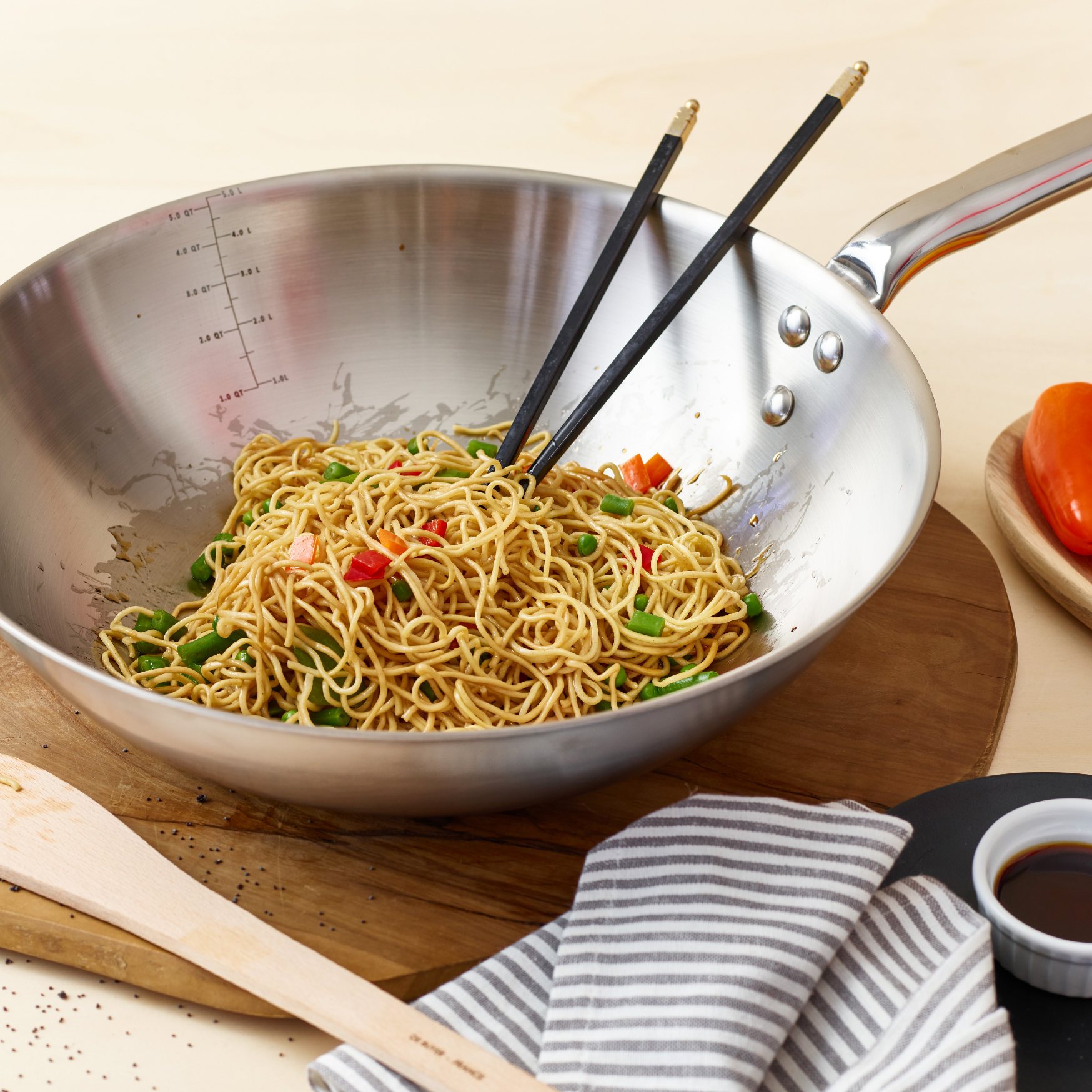 Wok ALCHIMY 28 cm, silver, rostfritt stål, de Buyer