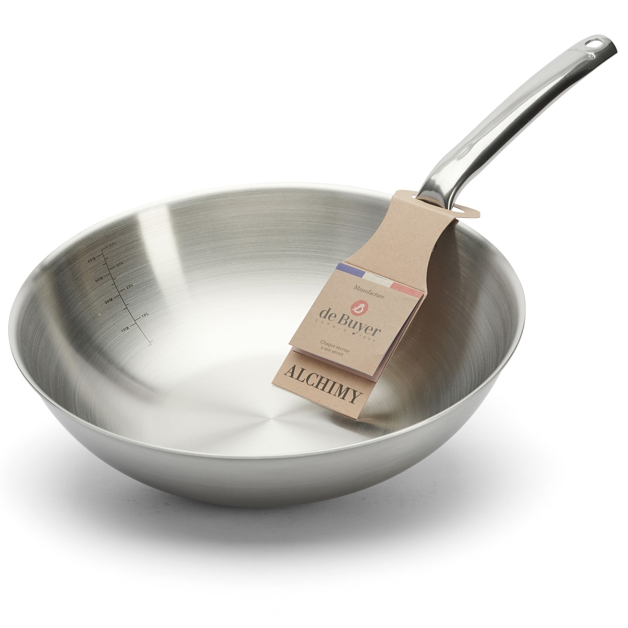 Wok ALCHIMY 28 cm, silver, rostfritt stål, de Buyer