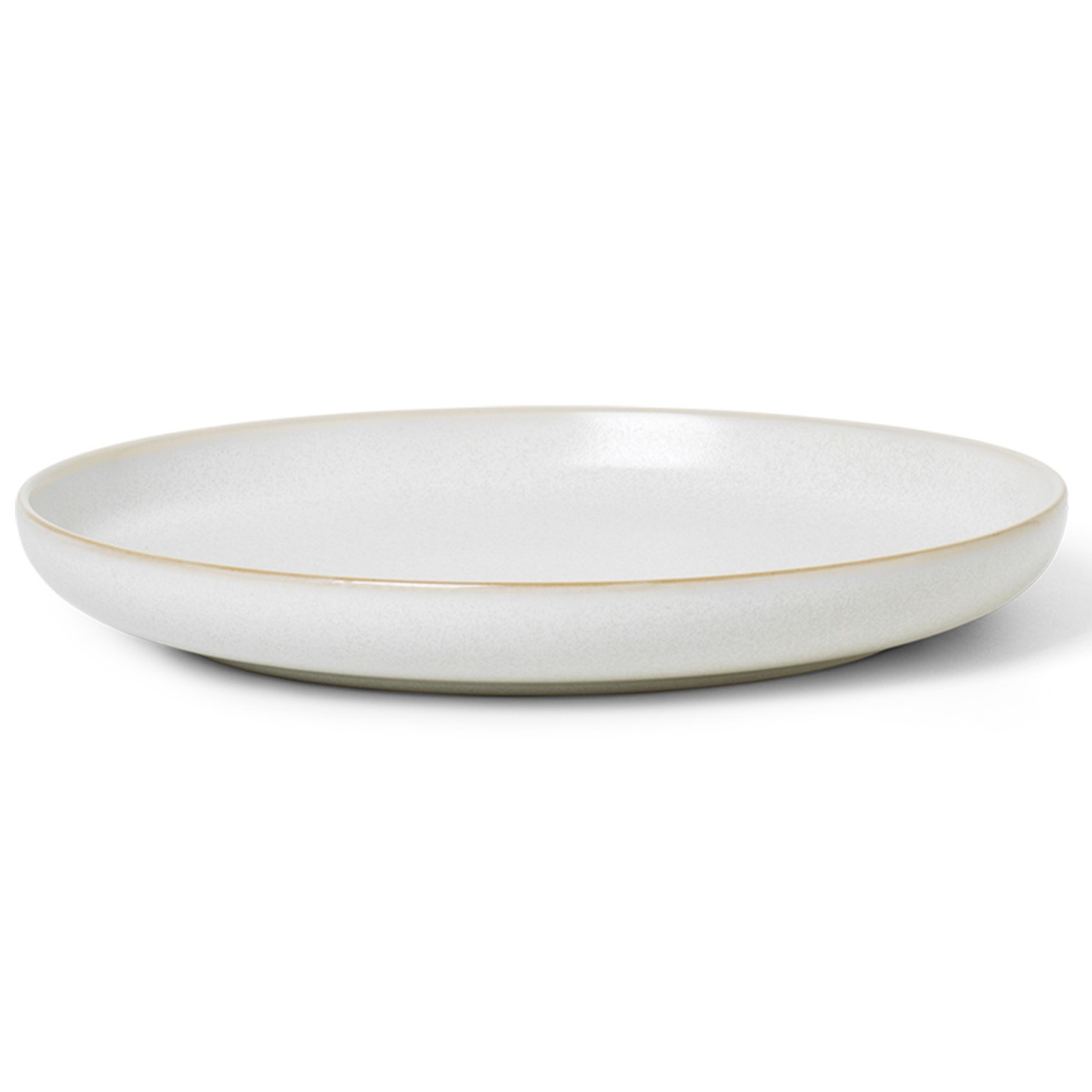 Dessertallrik SEKKI 18,5 cm, kräm, stengods, fast LIVING