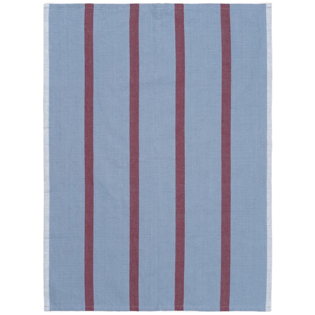 Tehandduk HALE 50 x 70 cm, blå / lila, bomull / linné, fast LIVING