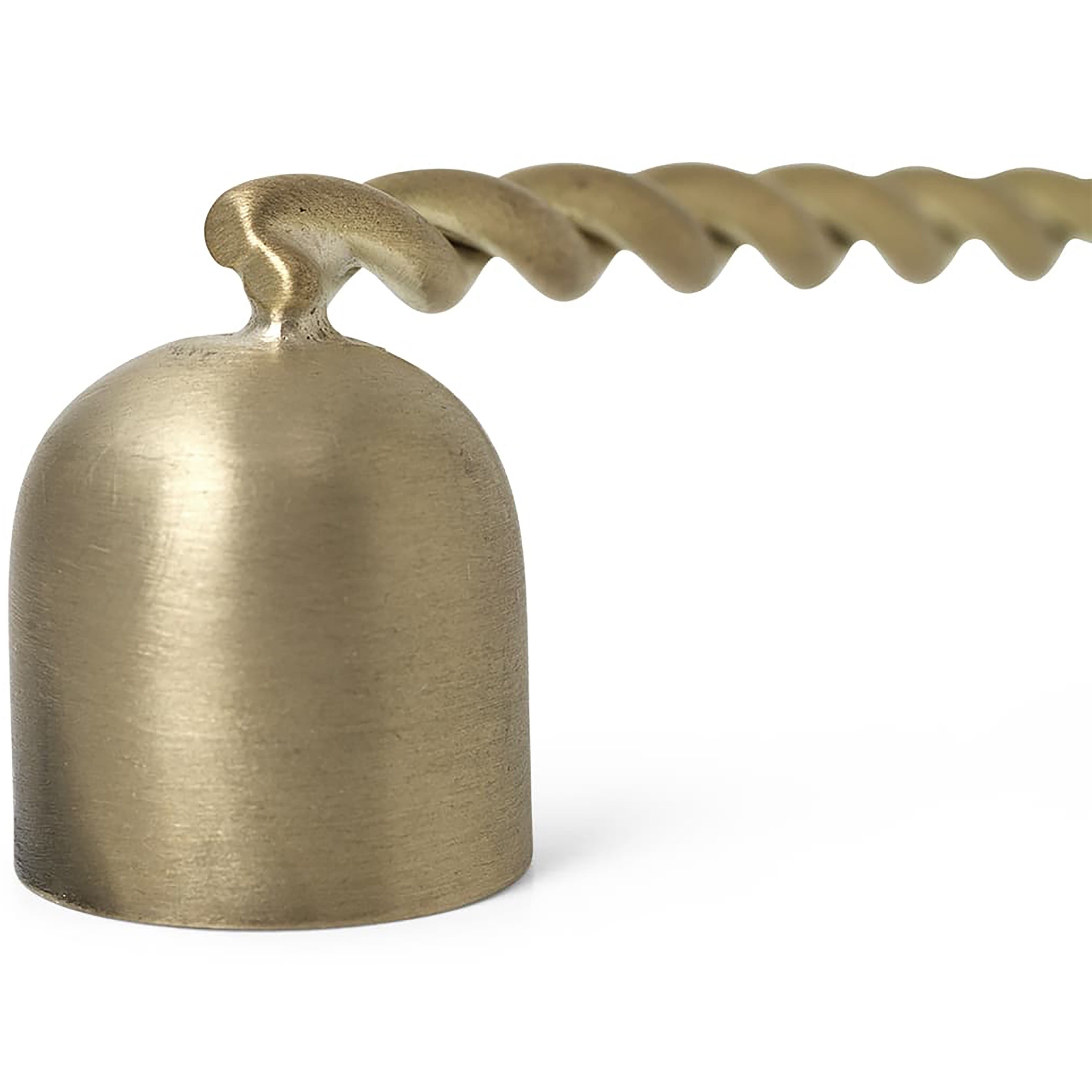 Stearinljussläckare TWIST 15 cm, mässing, fast LIVING