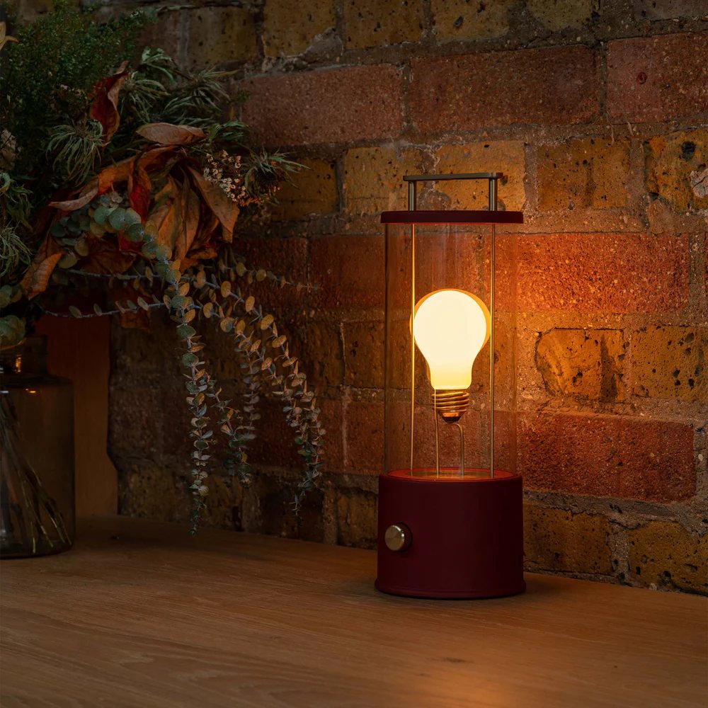 Utomhus bordslampa THE MUSE 34 cm, röd, aluminum, Tala