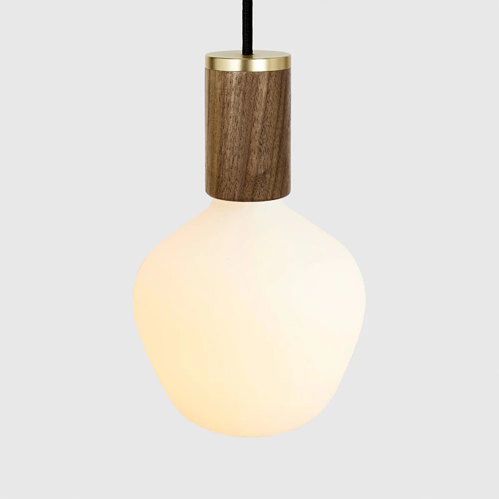 Hängande lampa KNUCKLE 8 cm, brun, valnöt trä, Tala