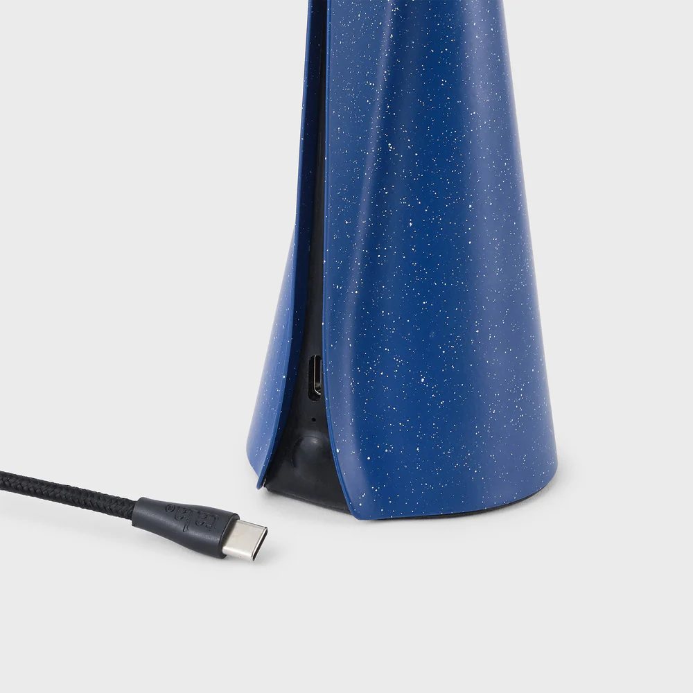 Bärbar bordslampa MANTLE 19 cm, blå, rostfritt stål, Tala