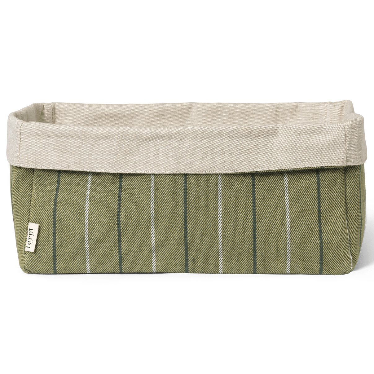 Brödkorg ITO 30 x 18 cm, grön, bomull, fast LIVING