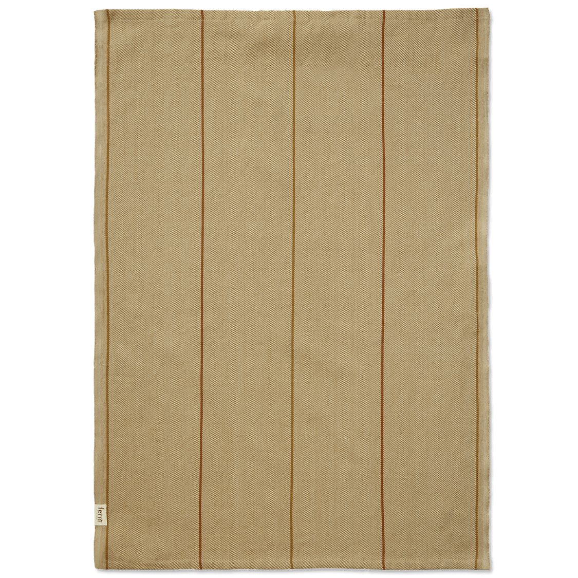 Tehandduk ITO 50 x 70 cm, set i 2 delar, grön / beige, bomull, fast LIVING