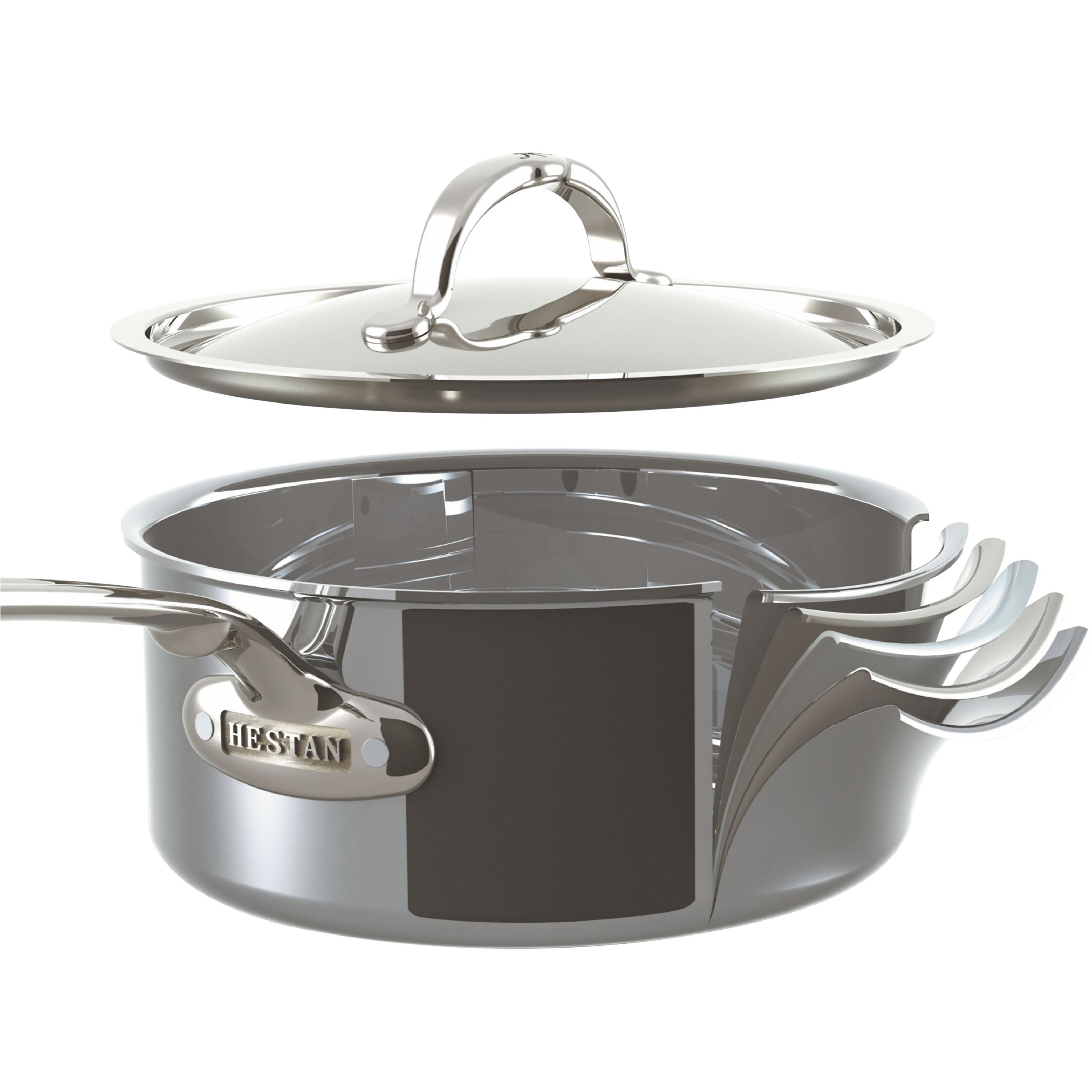 Kokgryta NANOBOND TITANIUM 20 cm, 2,8 l, rostfritt stål, Hestan