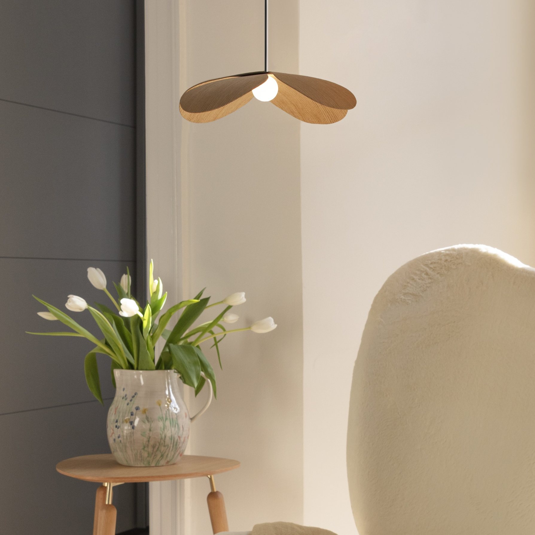 Lampskärm GLÖM MIG INTE 28 cm, brun, trä, Umage
