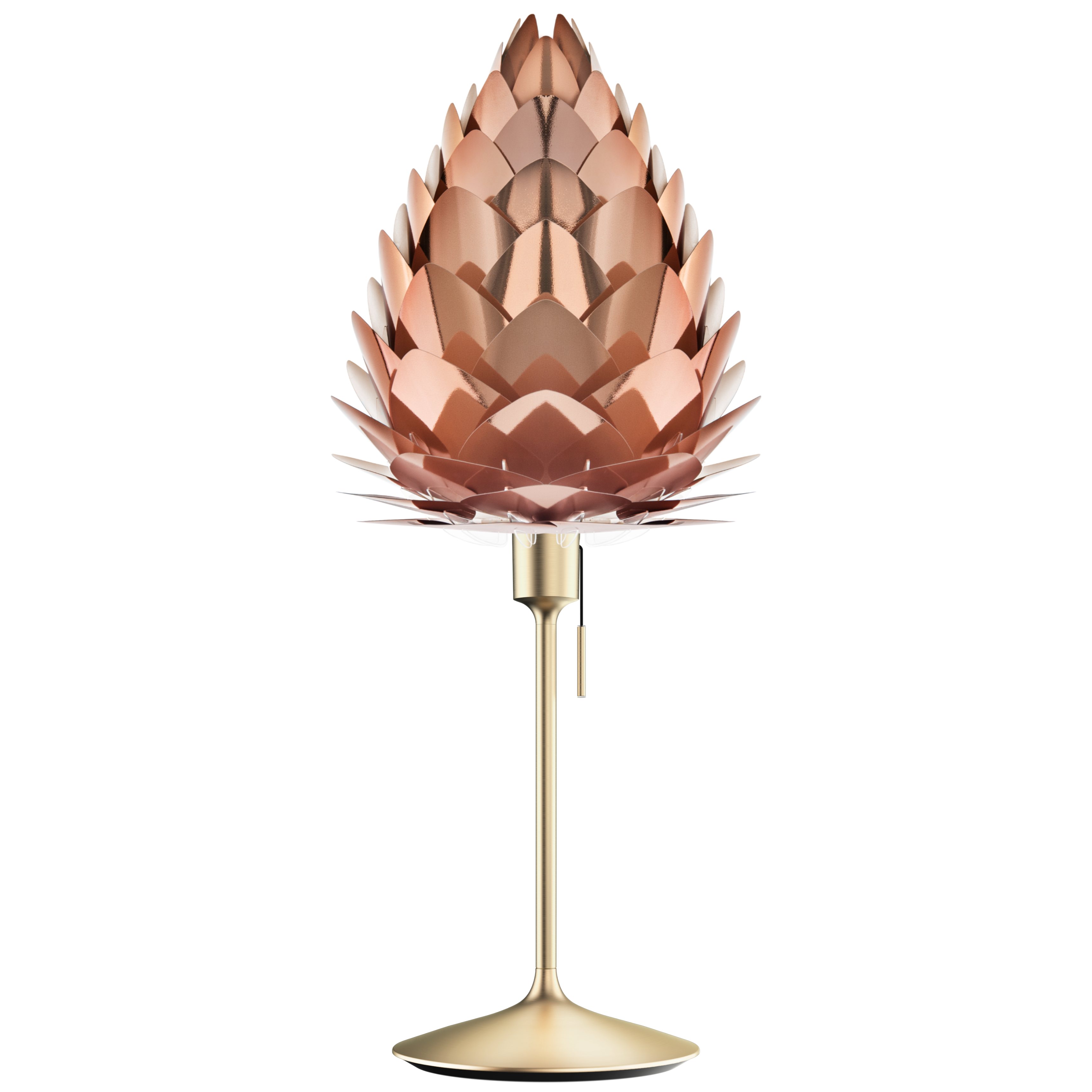 Skrivbordslampa SANTÉ 42 cm, guld, aluminum, Umage