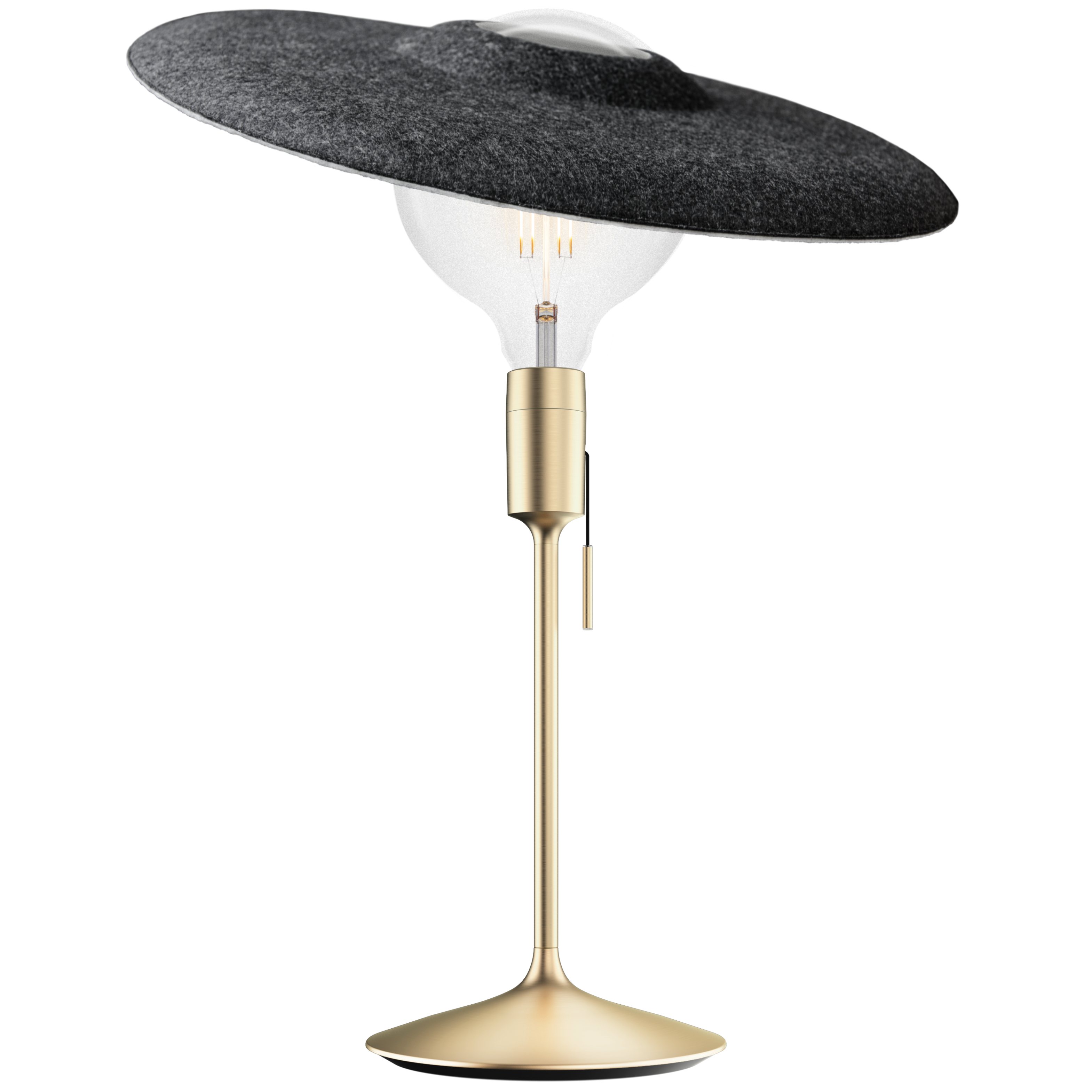 Skrivbordslampa SANTÉ 42 cm, guld, aluminum, Umage