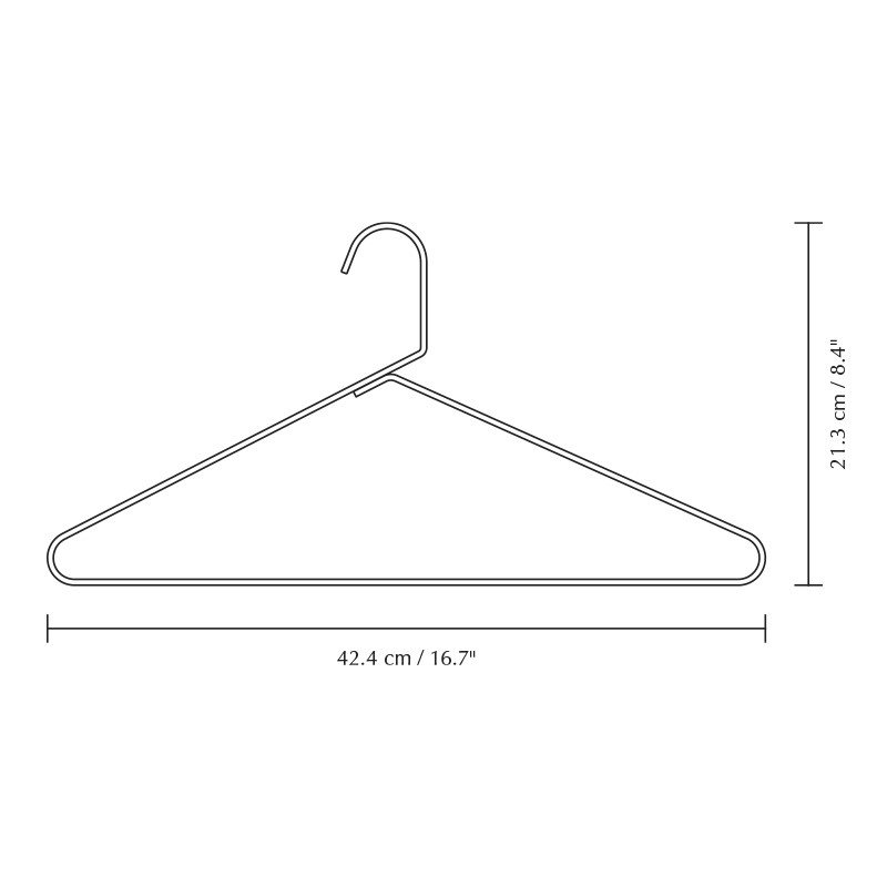 Klädhängare VALET 42 cm, set i 2 delar, svart, stål, Umage