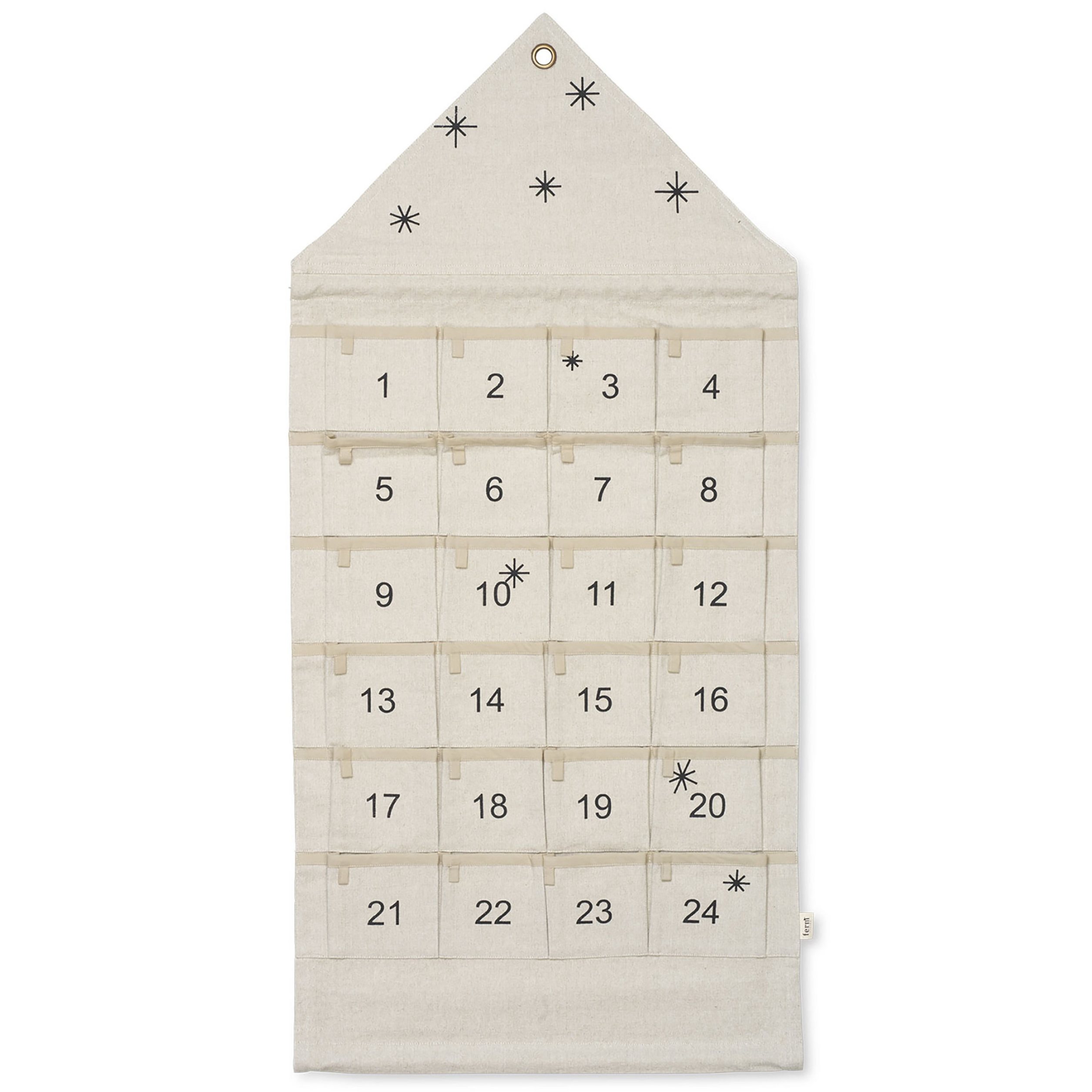 215367 adventni kalendar star 50 x 100 cm piskova bavlna ferm living
