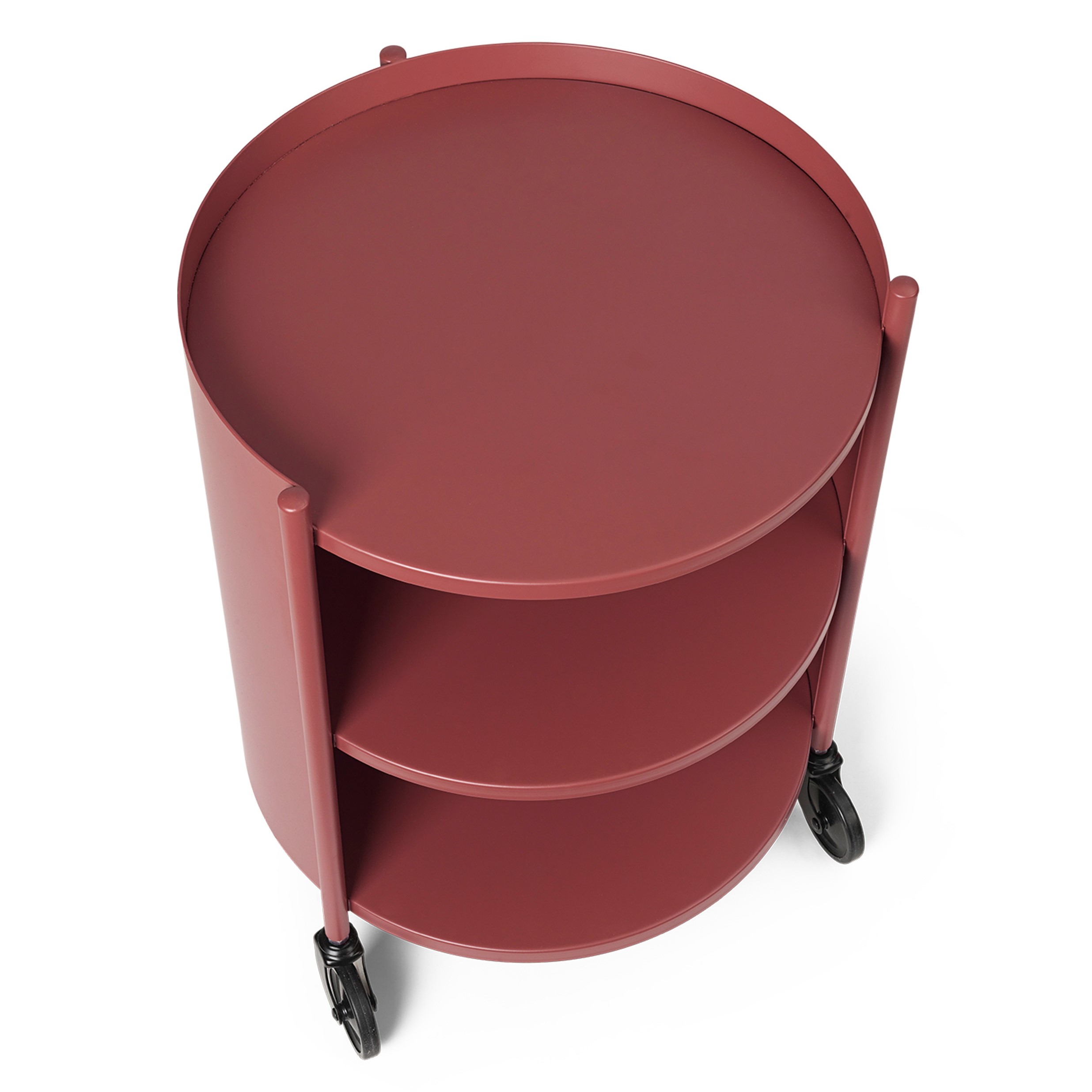 216890 2 odkladaci stolek eve 40 x 53 cm mahagonove cervena ocel ferm living