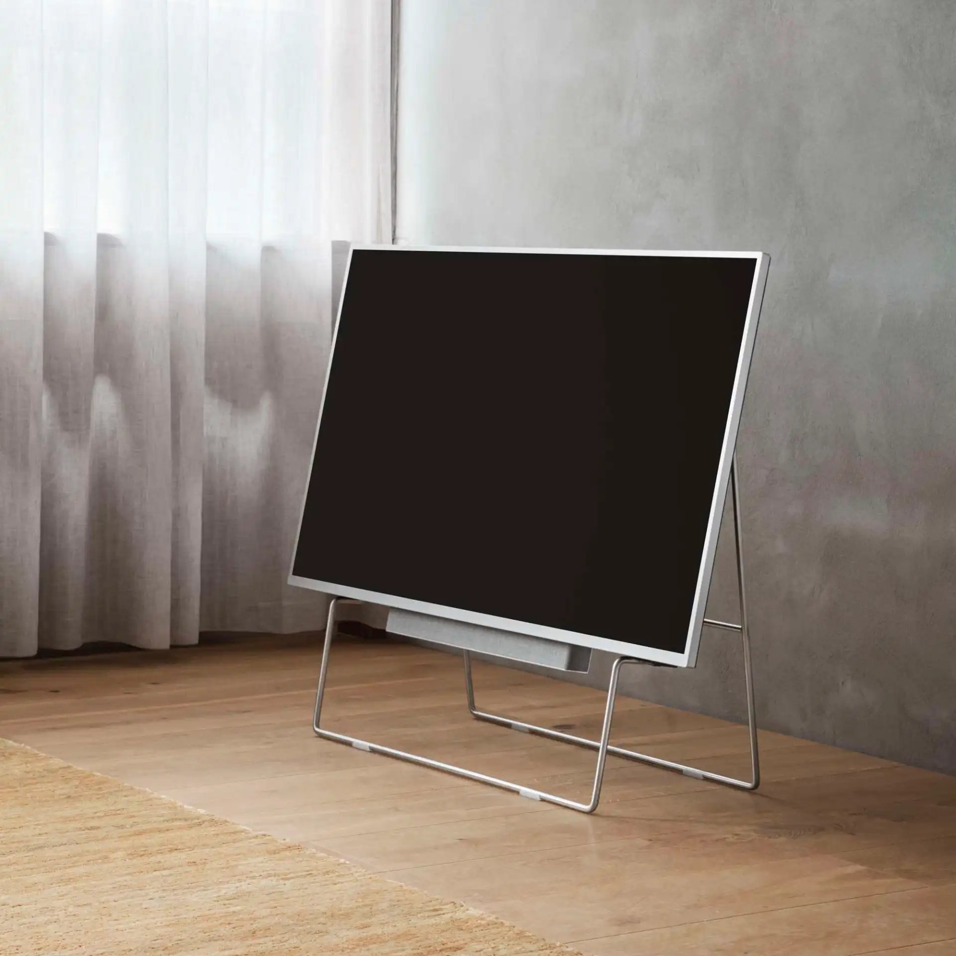 216980 7 stojan na televizi carry 88 cm stribrna nerezova ocel eva solo