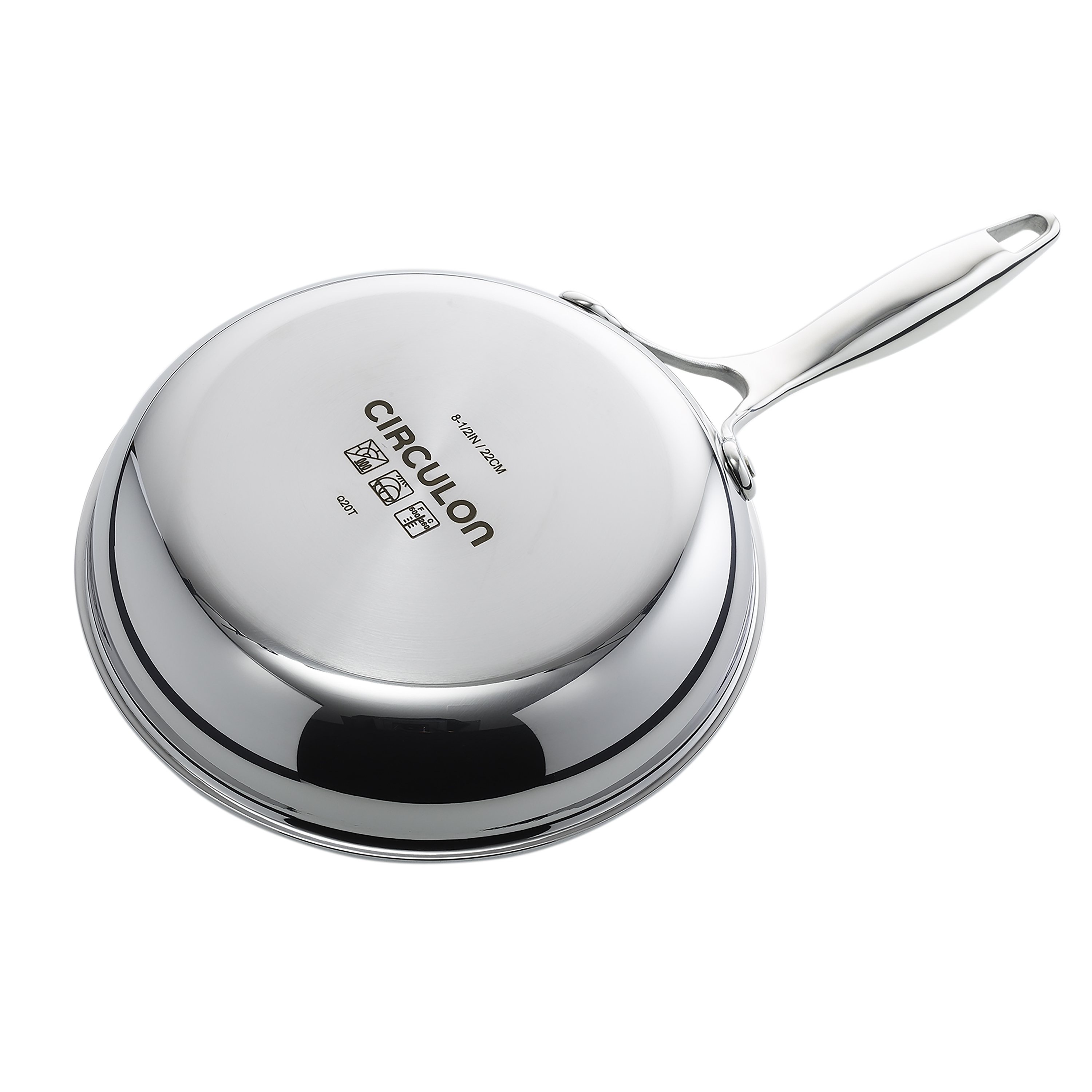 218186 14 neprilnava panev steelshield 22 cm nerezova ocel circulon