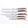 Knivset, 6 st med magnetstativ LUXURY, olivträ, Laguiole