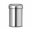 Soptunna med trycklock TOUCH BIN 3 l, matt stål, Brabantia