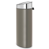 Trycktopptunna TOUCH BIN NEW 40 l, platina / silver, Brabantia