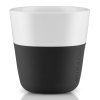 Espressokopp 80 ml, set i 2 delar, med silikonöverdrag, kolsvart, Eva Solo