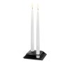Middagsljusstake SQUARE CANDLE, set i 4 delar, svart, Höfats