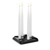 Middagsljusstake SQUARE CANDLE, set i 4 delar, svart, Höfats