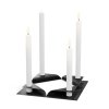 Middagsljusstake SQUARE CANDLE, set i 4 delar, svart, Höfats