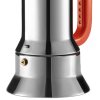 Espressobryggare för spishäll 9090, 150 ml, rött handtag, Alessi